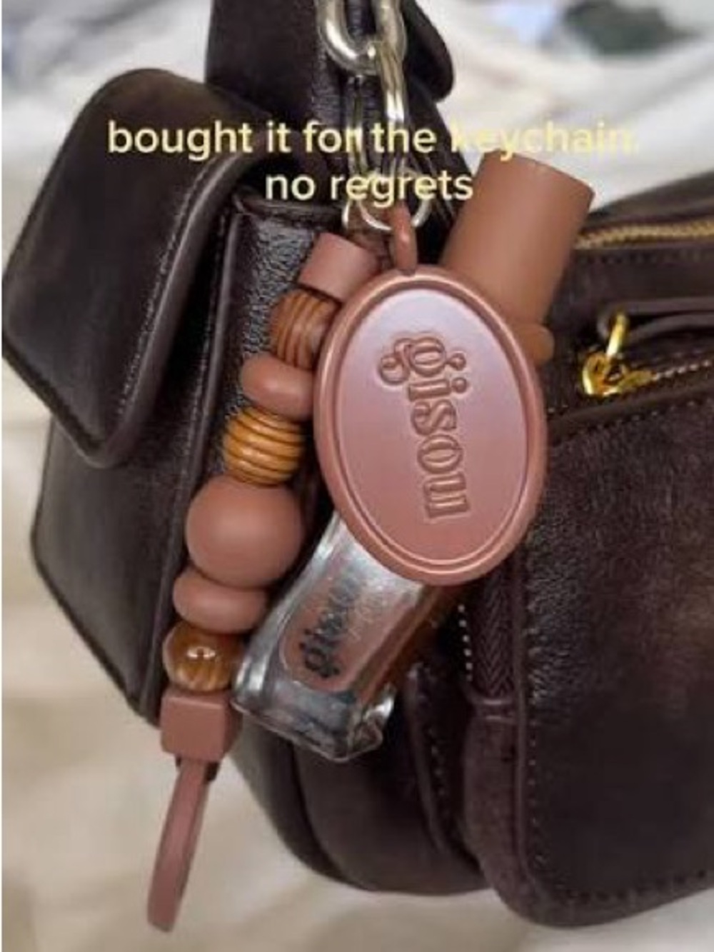 Gisou Coco-Cacao Beaded Lippie Chain Bag Charm Keychain - Picture 5 of 5